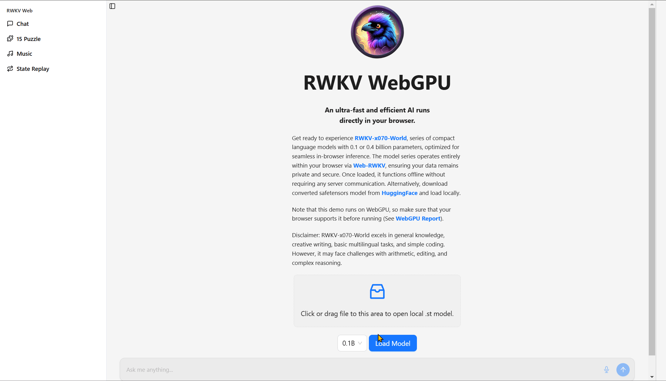 WebGPU Demo 聊天功能